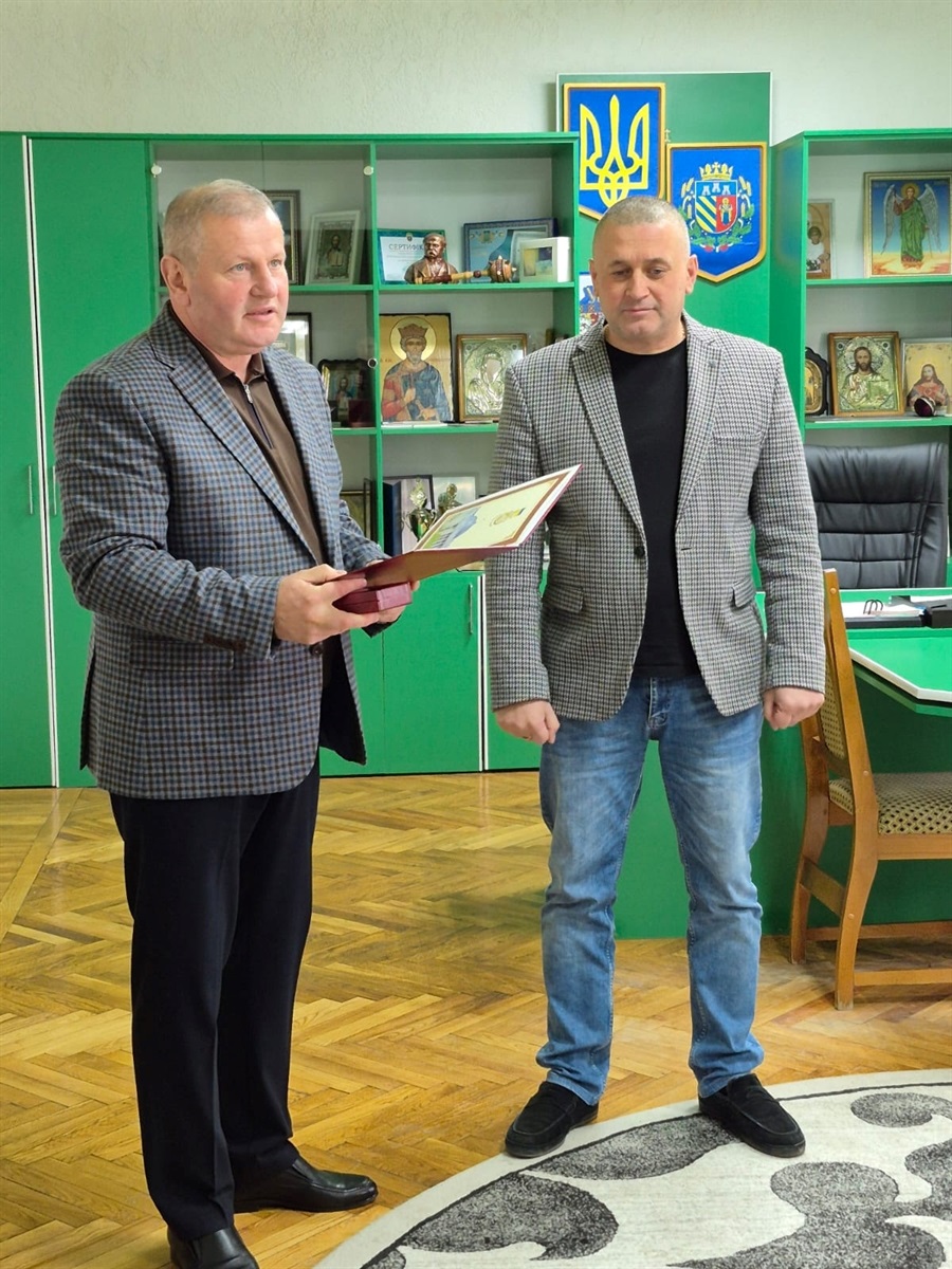 Керівника Чортківського району нагороджено Почесною Грамотою Верховної Ради України