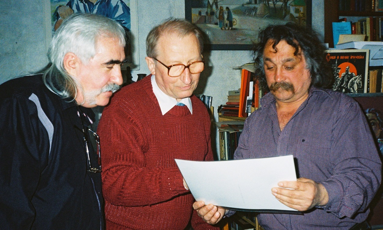 П.Джерелянський, Ю.Алжнєв, С.Сапеляк (Національна спілка письменників України (Харківська обласна організація)